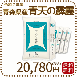 青森県産青天の霹靂 20kg（5kg×4袋） 令和7年産 ヤマトライス 本店