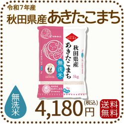 無洗米 秋田県産あきたこまち 5kg (5kg×1袋) 令和7年産
