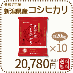 新潟県産 コシヒカリ 20kg (2kg×10) 令和7年産