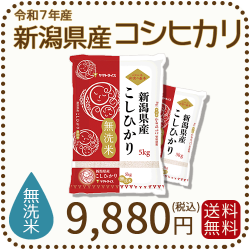 無洗米新潟県産コシヒカリ 5kg x 2個