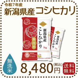 無洗米新潟県産コシヒカリ 5kg x 2個