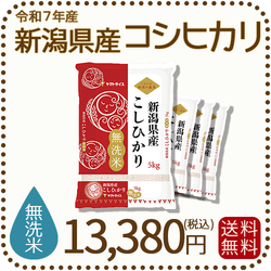無洗米 新潟県産 コシヒカリ 20kg (5kg×4) 令和7年産