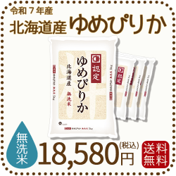 無洗米 北海道産ゆめぴりか 5kgx4袋
