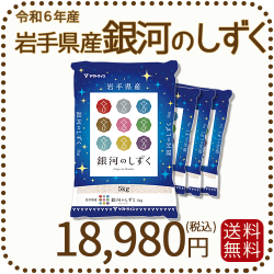 お米[銀河のしずく 20kg ]新米/ Amazon.co.jp: 精米 米 お米マイスター推奨 令和6年 岩手県産