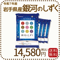 岩手県産 銀河のしずく 20kg(5kg×4袋) 令和7年産 ヤマトライス 本店
