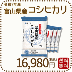 富山県産コシヒカリ 白米 20kg(5kg×4袋) 令和7年産