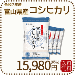 富山県産コシヒカリ 白米 20kg(5kg×4袋) 令和7年産 ヤマトライス 本店