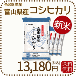 ＜新米＞ 富山県産コシヒカリ 白米 20kg(5kg×4袋) 令和8年産 ※9/24以降順次発送