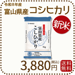 ＜新米＞ 富山県産コシヒカリ 白米 5kg(5kg×1袋) 令和8年産 ※9/24以降順次発送