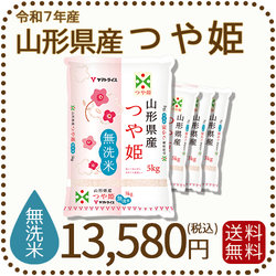 山形県産 つや姫 無洗米 20kg(5kg×4袋) 令和7年産