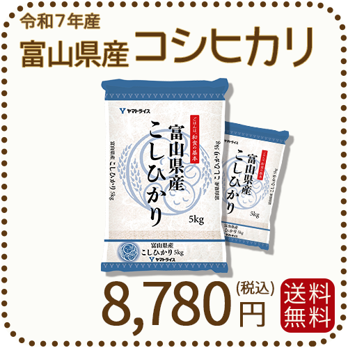 富山県産コシヒカリ 白米 10kg(5kg×2袋) 令和7年産 ヤマトライス 本店