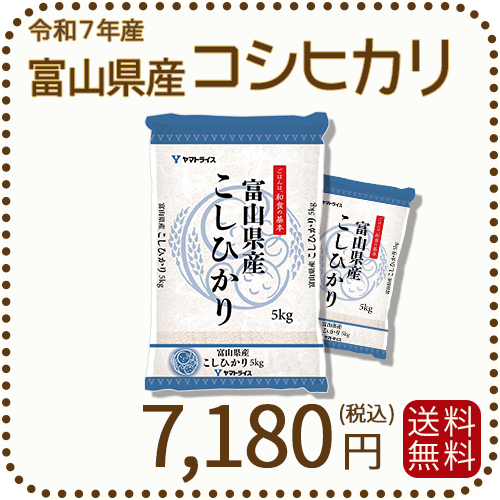 富山県産コシヒカリ 白米 10kg(5kg×2袋) 令和7年産