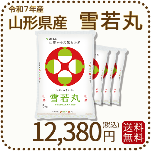 山形県産 雪若丸 20kg(5kg×4袋) 令和7年産