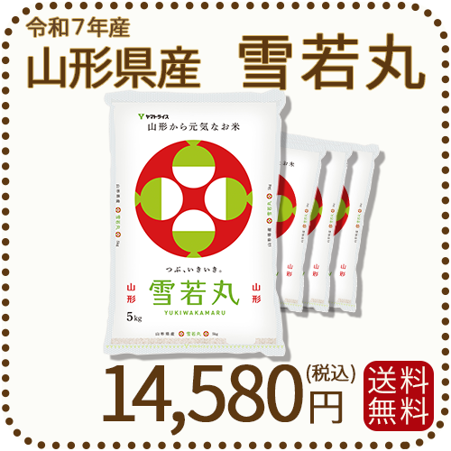 山形県産 雪若丸 20kg(5kg×4袋) 令和7年産