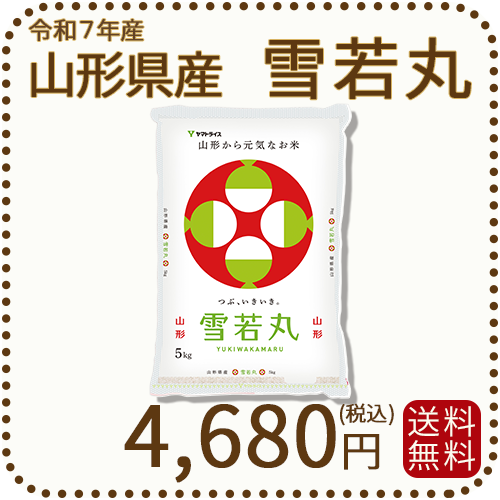 山形県産 雪若丸 5kg(5kg×1袋) 令和7年産