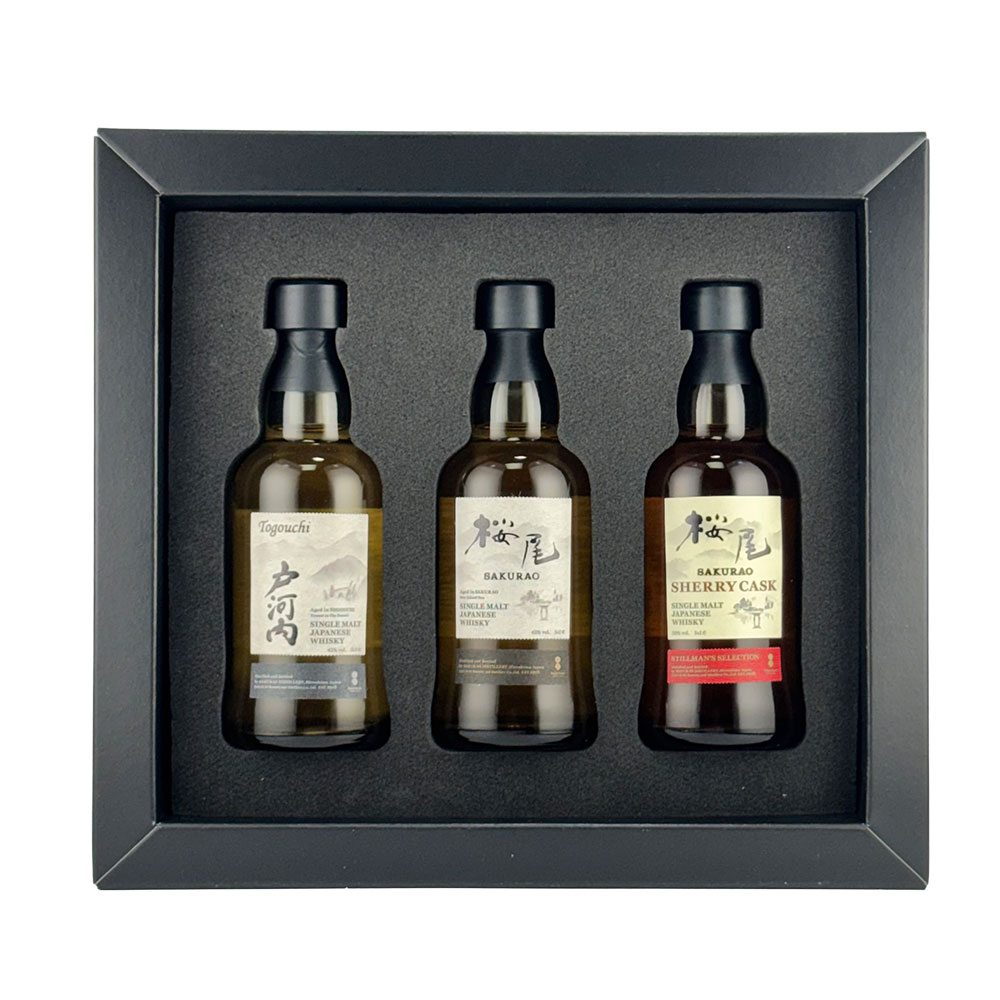 【サクラオB&D】シングルモルト ジャパニーズウイスキー 50ml×3種 飲み比べ ミニボトルセット