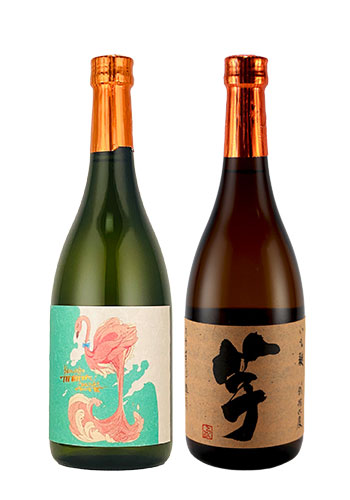 【WEBショップ限定2本セット】芋焼酎飲み比べ2本セット（いも麹 芋　720ml×1本、国分 flamingo orange