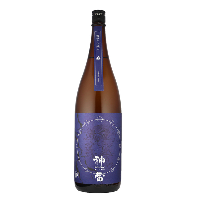 神雷（しんらい） シンライ イワクラ 青ラベル　千本錦　純米酒　1800ml