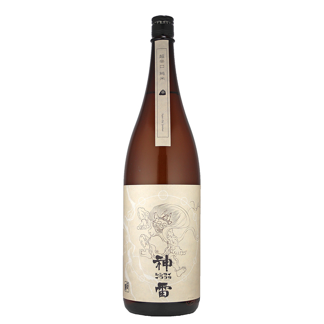 神雷（しんらい） シンライ イワクラ 白ラベル　超辛口　純米酒　1800ml