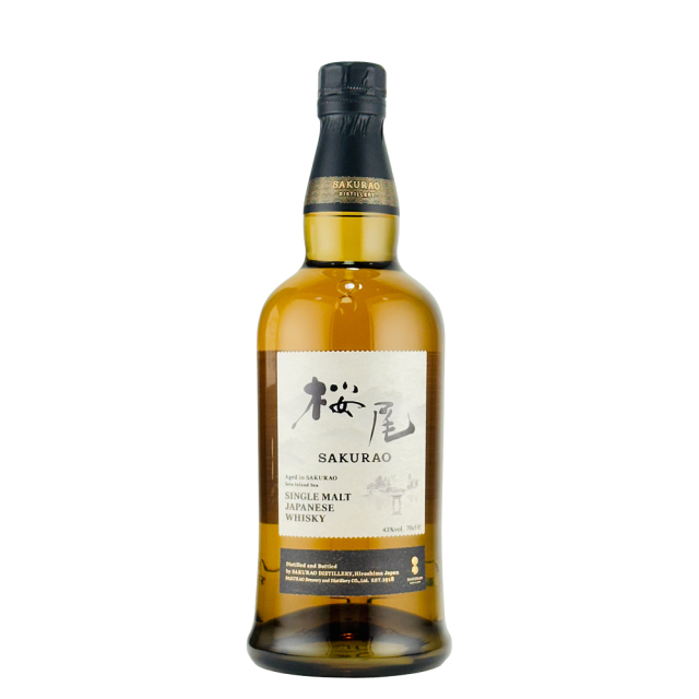シングルモルトジャパニーズウイスキー桜尾 43度 700ml 化粧箱付 シングルモルトジャパニーズウイスキー 桜尾 43度 700ml