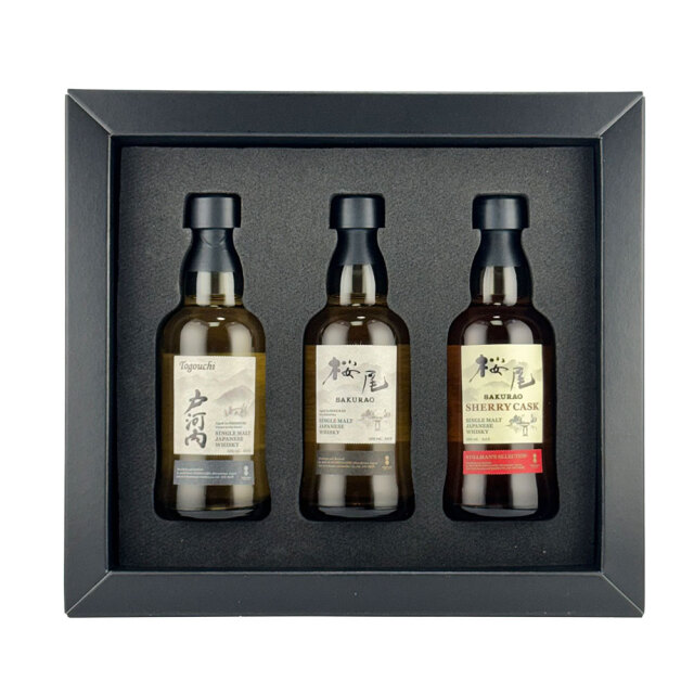 【サクラオB&D】シングルモルト ジャパニーズウイスキー 50ml×3種 飲み比べ ミニボトルセット