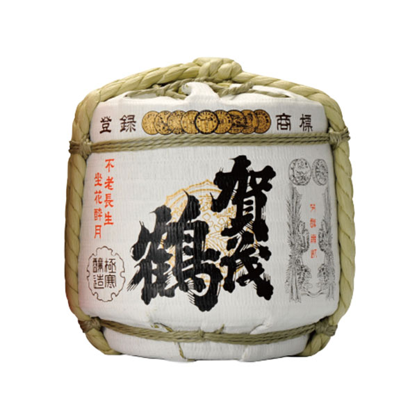【受注発注品】賀茂鶴(かもつる)　壺詰 特製1.8L壺 化粧箱入　（豆樽/ミニ樽/祝豆樽/こもかぶり）