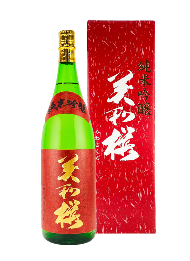 美和桜(みわさくら)　純米吟醸　赤箱　1800ml