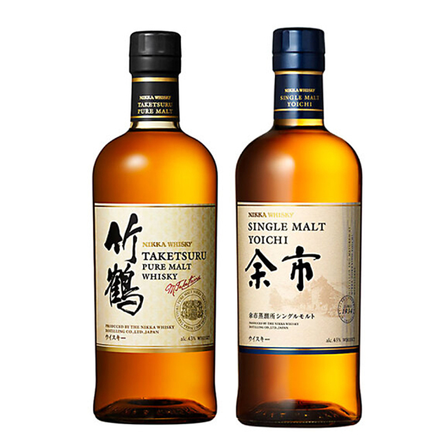 ニッカウイスキー飲み比べ2本セット（余市 700ml×1本、竹鶴 700ml×1本）