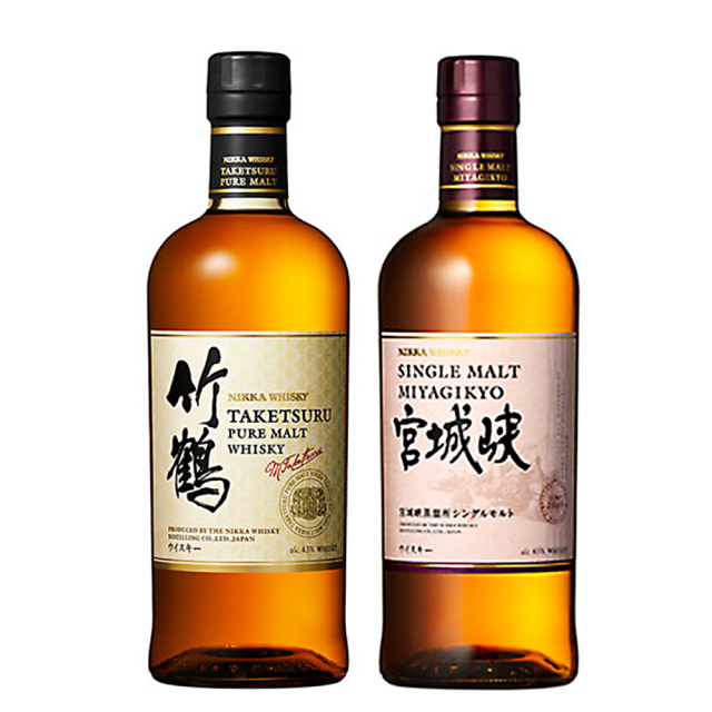 ニッカウイスキー飲み比べ2本セット（宮城峡 700ml×1本、竹鶴 700ml×1本）