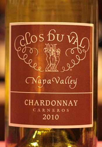 クロ・デュ・ヴァル　ナパ・ヴァレー　シャルドネ　2010　（CLOS DU VAL NAPA VALLEY Chardonnay）　750ml
