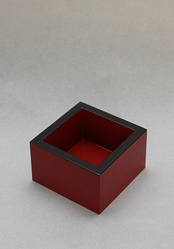 塗枡 8勺 （外朱／口黒） 144ml