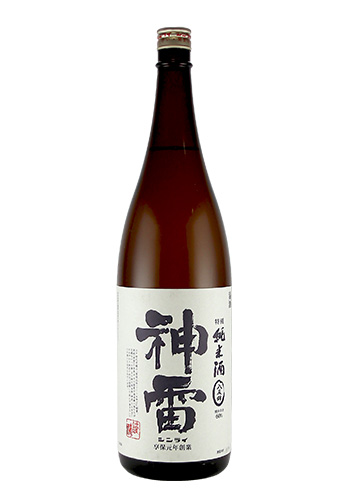 神雷(しんらい)　特別純米　八反錦(はったんにしき)　1800ml