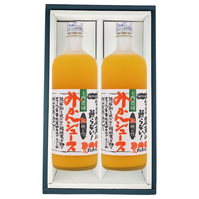 【2本セット】上門農園　みかんジュース　100％　ストレート果汁
