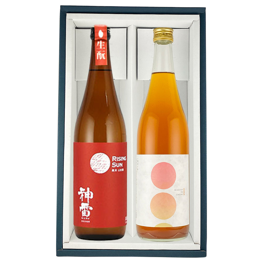 神雷＆錫杖の梅酒（神雷 RISING SUN 720ml×1本、錫杖の梅酒