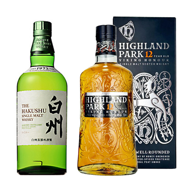 ウィスキー飲み比べ2本セット（白州 NV 700ml×1本、ハイランドパーク 12