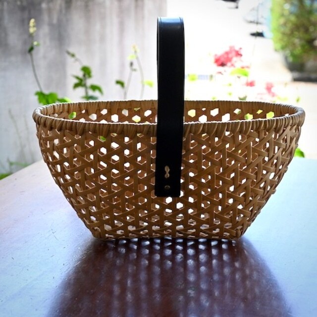 竹細工 竹籠 手つきカゴ バスケット 竹かご 花器 竹 小・小小 2