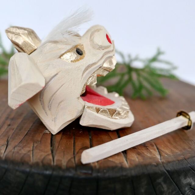 【中古品】昭和　加賀獅子頭 金沢中島めんや　加賀百万石伝統　お正月 飾り 縁起物 中古品】昭和 加賀獅子頭 金沢中島めんや 加賀百万石伝統 お正月