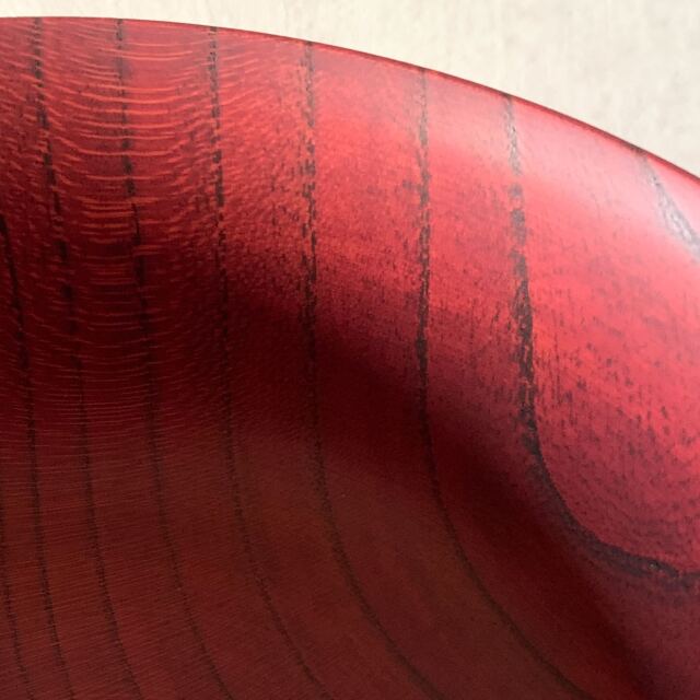 新品3.2万を半値❗️天然木津軽唐塗朱色蓋付き椀 新品 津軽三味線 紅木 金細 綾杉胴 仮継ぎ付き 幅一寸 トチ多数