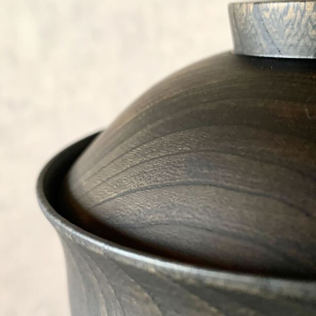TSUMUGI ［ 蓋付椀 / 千鳥 ］2点セット 山中 TSUMUGI 蓋付椀 千鳥 black – 漆器 高翆
