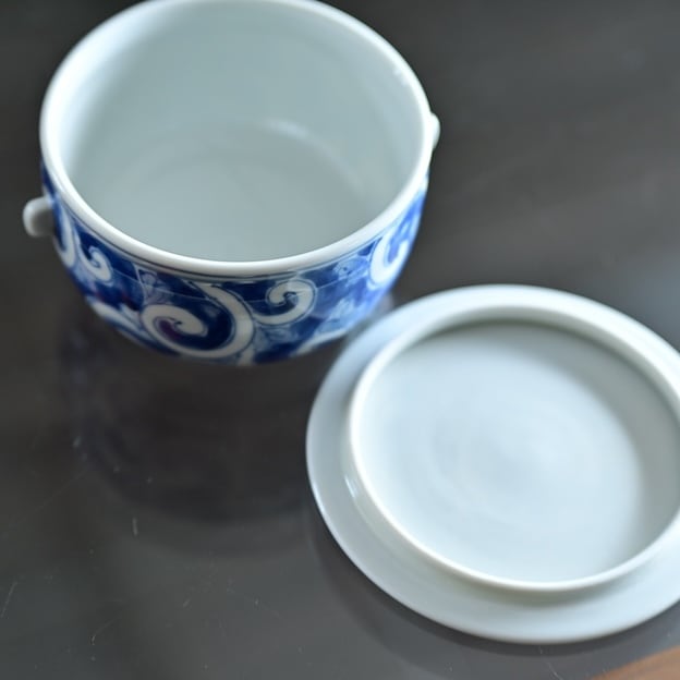 中国 染付 蓋壷 時代物 DT170 9cc904783cbbb0da8bcb497a3b3de5