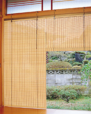 竹製ロールアップスクリーン　約88×120cm