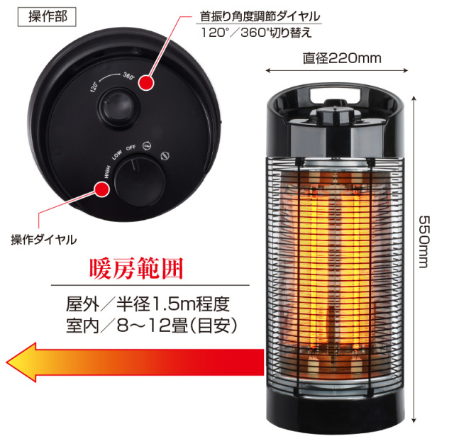 未使用 クレスター サラマンダーヒーター(屋外防水電気暖房器具