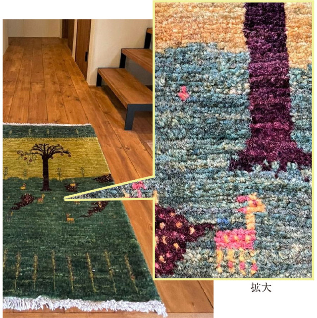 120x80cmペルシャ手織りマット(63)ギャッベ・クム・絨毯・じゅうたんラグ 120x80cmペルシャ手織りマット(63)ギャッベ・クム・絨毯・じゅうたん