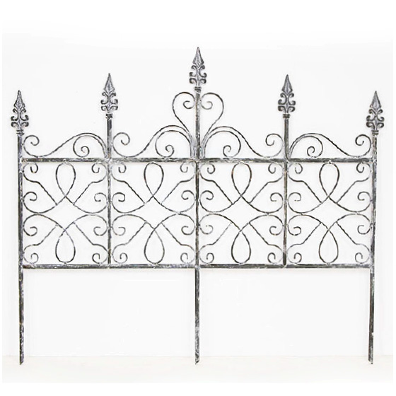 アイアン製ガーデンフェンス　シャビーフェンスグレー