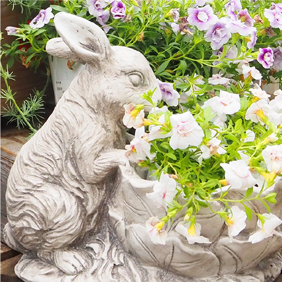 ガーデンオーナメント ラビットポット