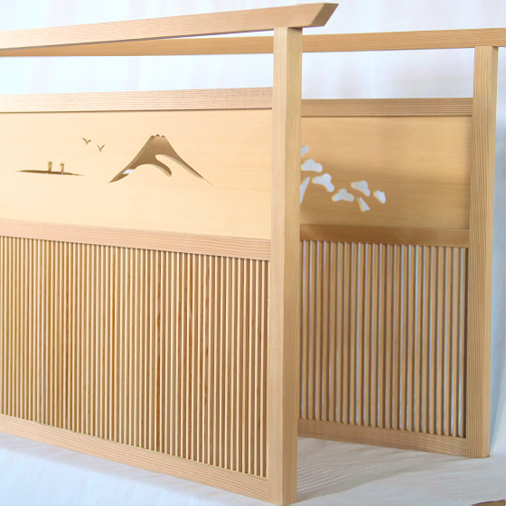 組子風炉先屏風