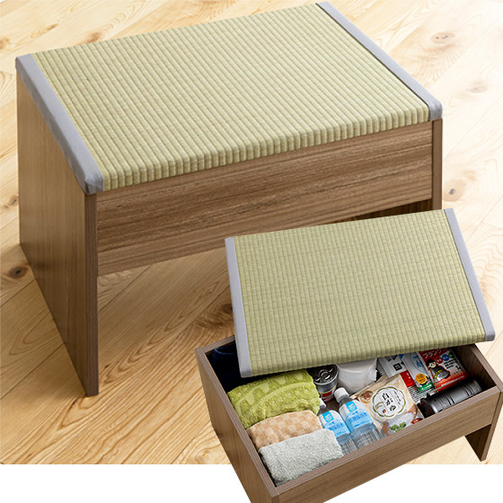 畳座面の収納BOX付きベンチ 60cm幅