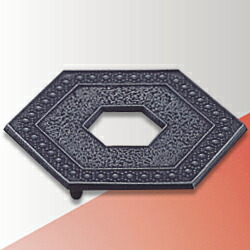 南部鉄釜敷・六角亀甲（小）