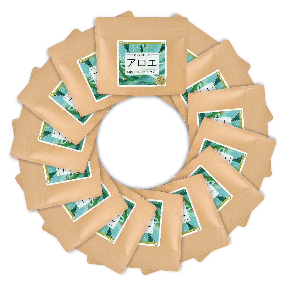 キダチアロエ(静岡県産)純度100%パウダー【1,400g(100g×14個)】
