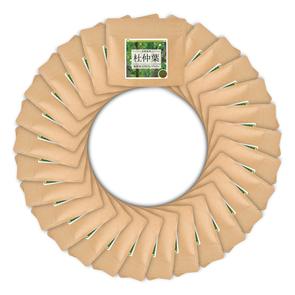 杜仲葉(長野県産)純度100％パウダー【2,800g(100g×28個)】